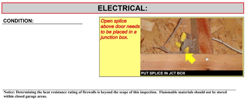 electrical issue in discovered during real estate walkthrough