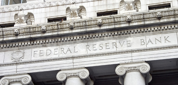 The facade of the Federal Reserve Bank.